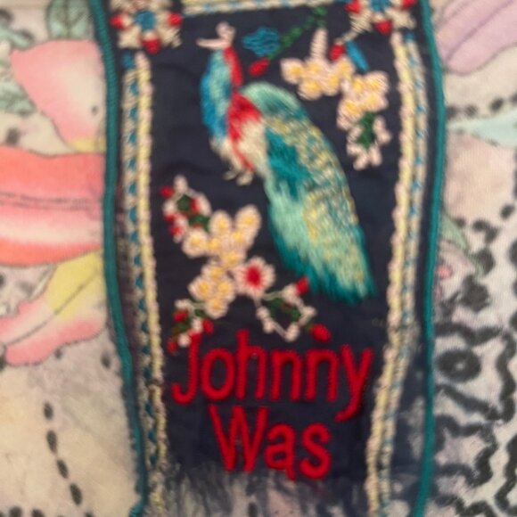 Patchwork Print Johnny Was Maxi Dress With Separate Slip Size Medium - Picture 2 of 6